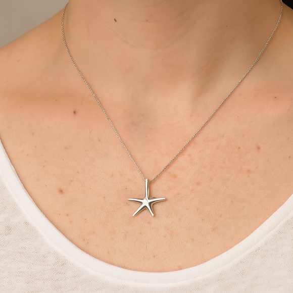 Tiffany & Co Elsa Peretti Starfish Pendant Necklace - Picture 1 of 12